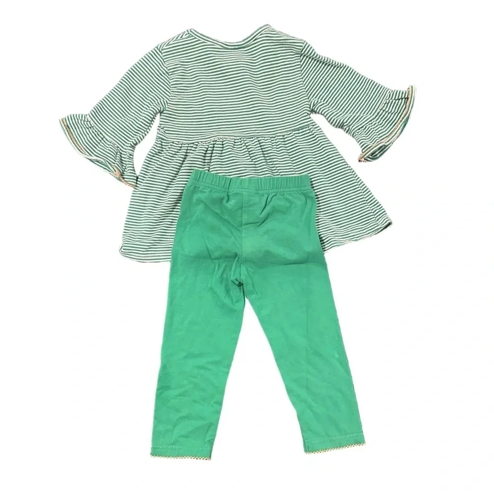 Kids Pumpkin Striped Outfit Set